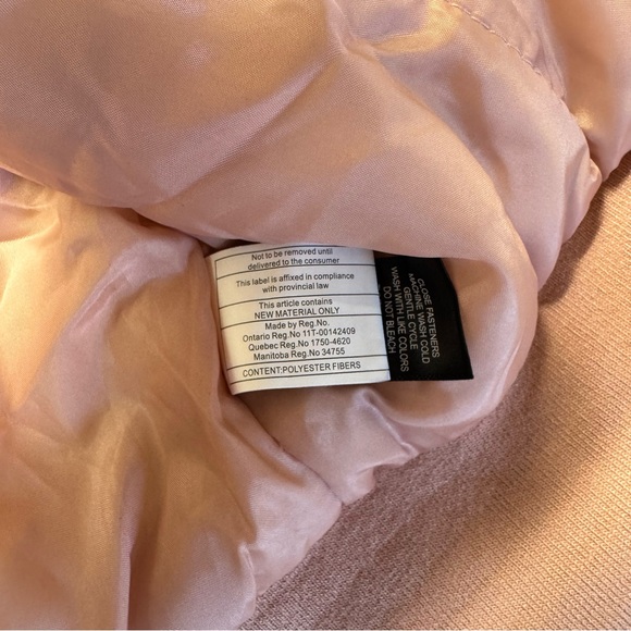 Sam Edelman Pink‎ Hooded Bomber Jacket with Faux Fur Trim NEW Large - Picture 8 of 10